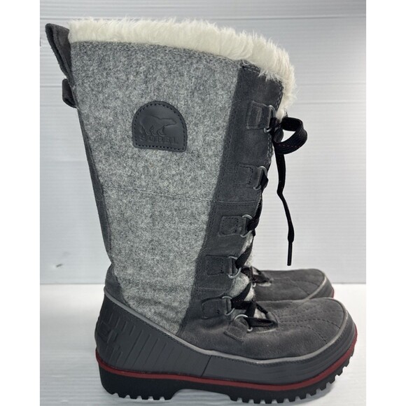 Sorel Women's Tivoli High II Insulated Waterproof Snow Boots Gray US 8 EU 39 - Picture 1 of 11